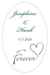 Forever Swirly Large Oval Wedding Labels